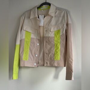 MARISSA WILSON Women’s Melanie Colorblock in Cream and Green Jacket Size S